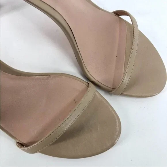 Stuart Weitzman Nudistsong Strap Bambina Nappa Leather Open Toe 110mm Sandal